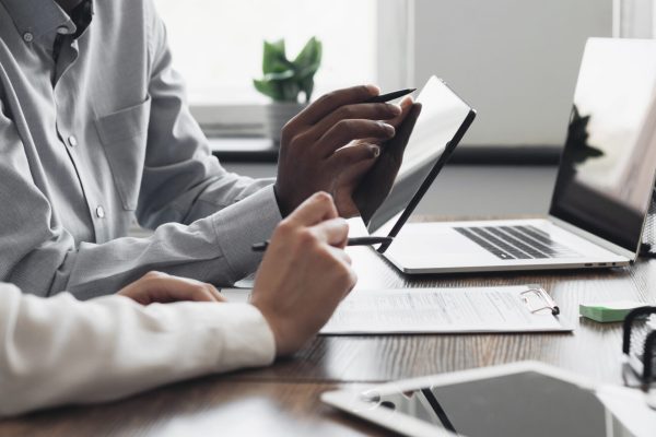 Young business people professionals working in office, Coworkers